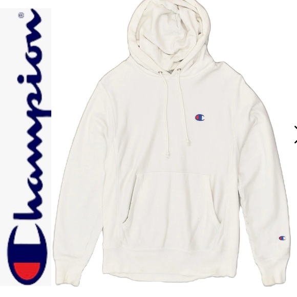Champion Tops - Women’s Champion White Reverse Weave Hoodie m